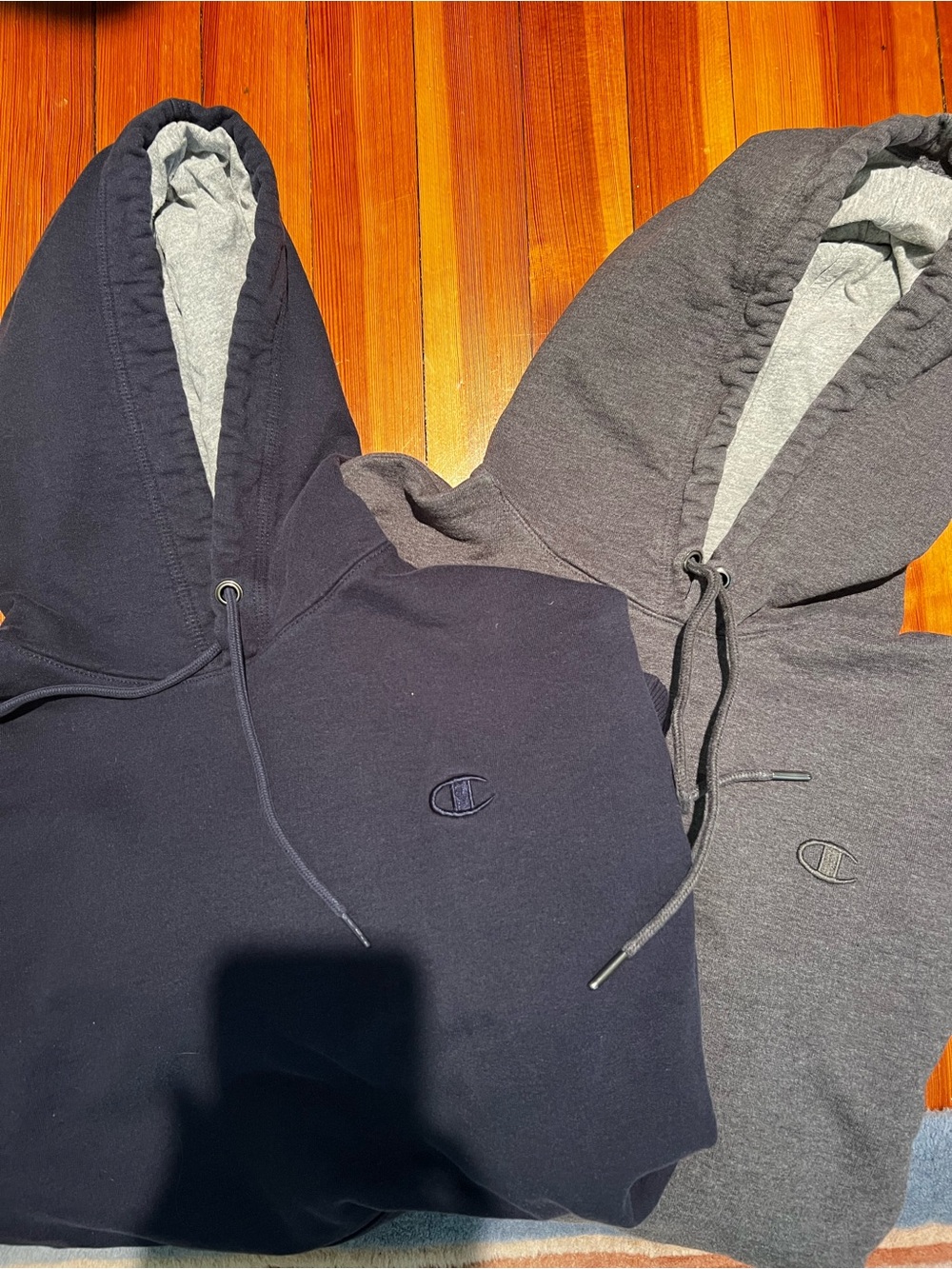 Champion Navy & Charcoal Pullover Hoodies